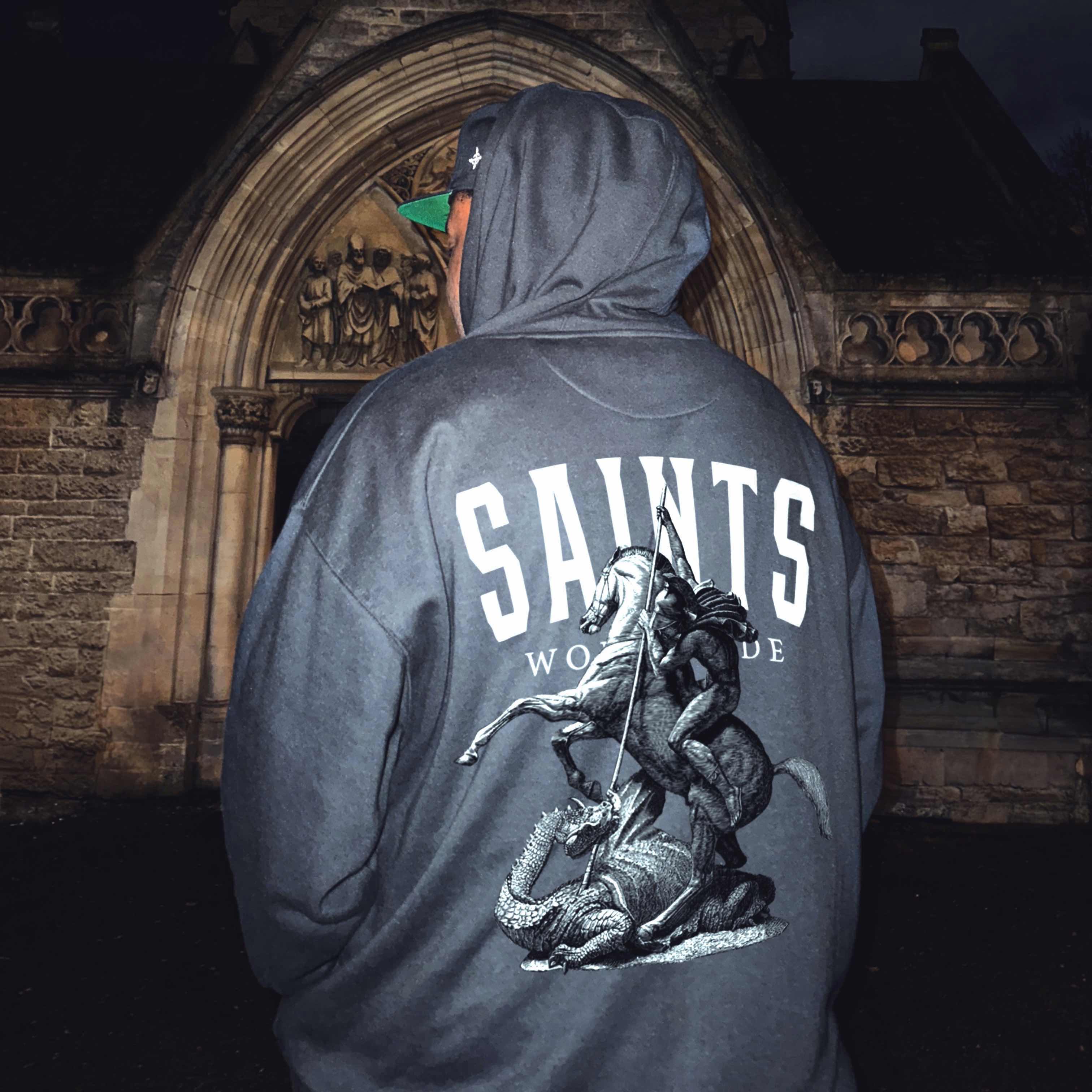 SAINTS WORLDWIDE Embroidered Hoodie - Black