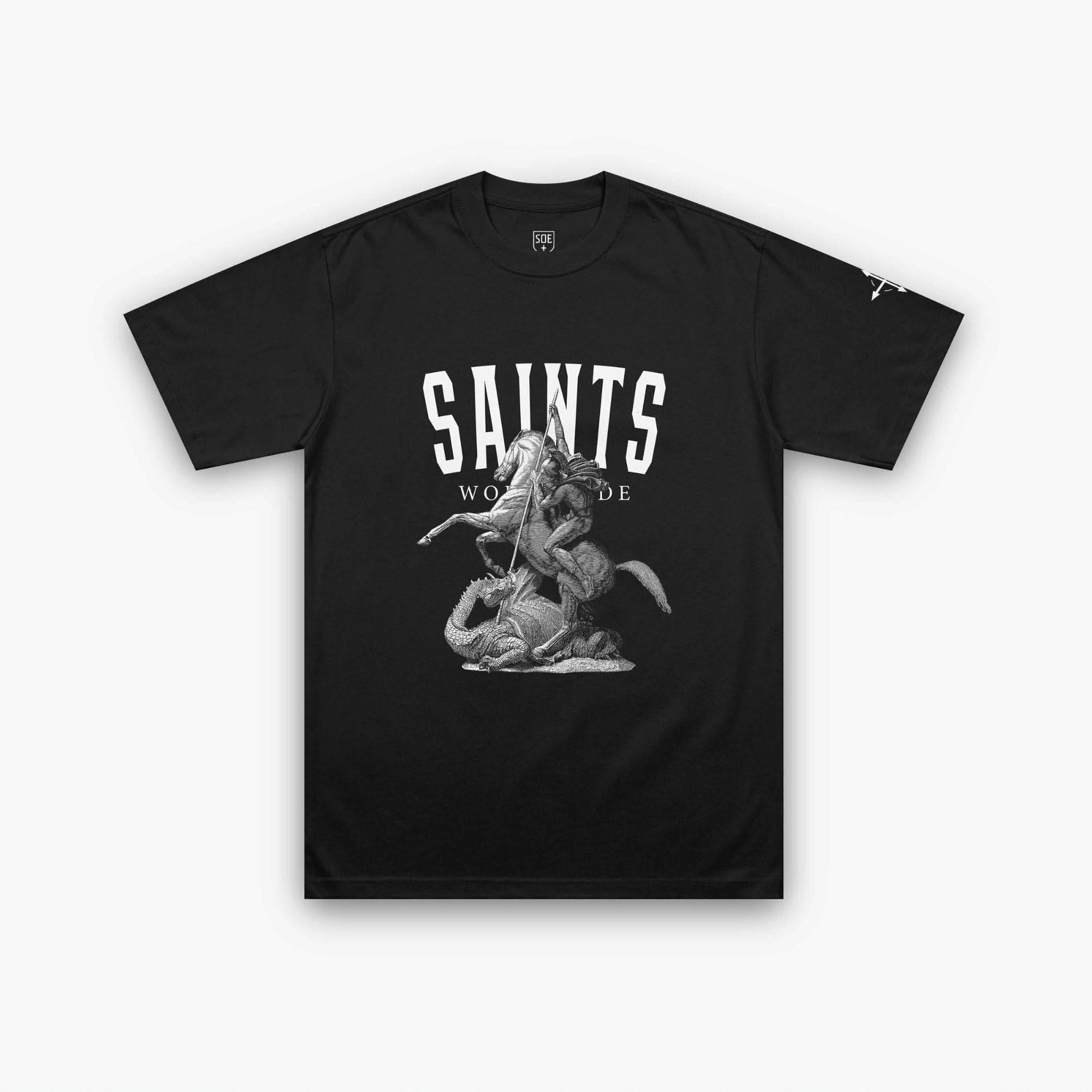 SAINTS WORLDWIDE – Black Tee - Standard of Eternity