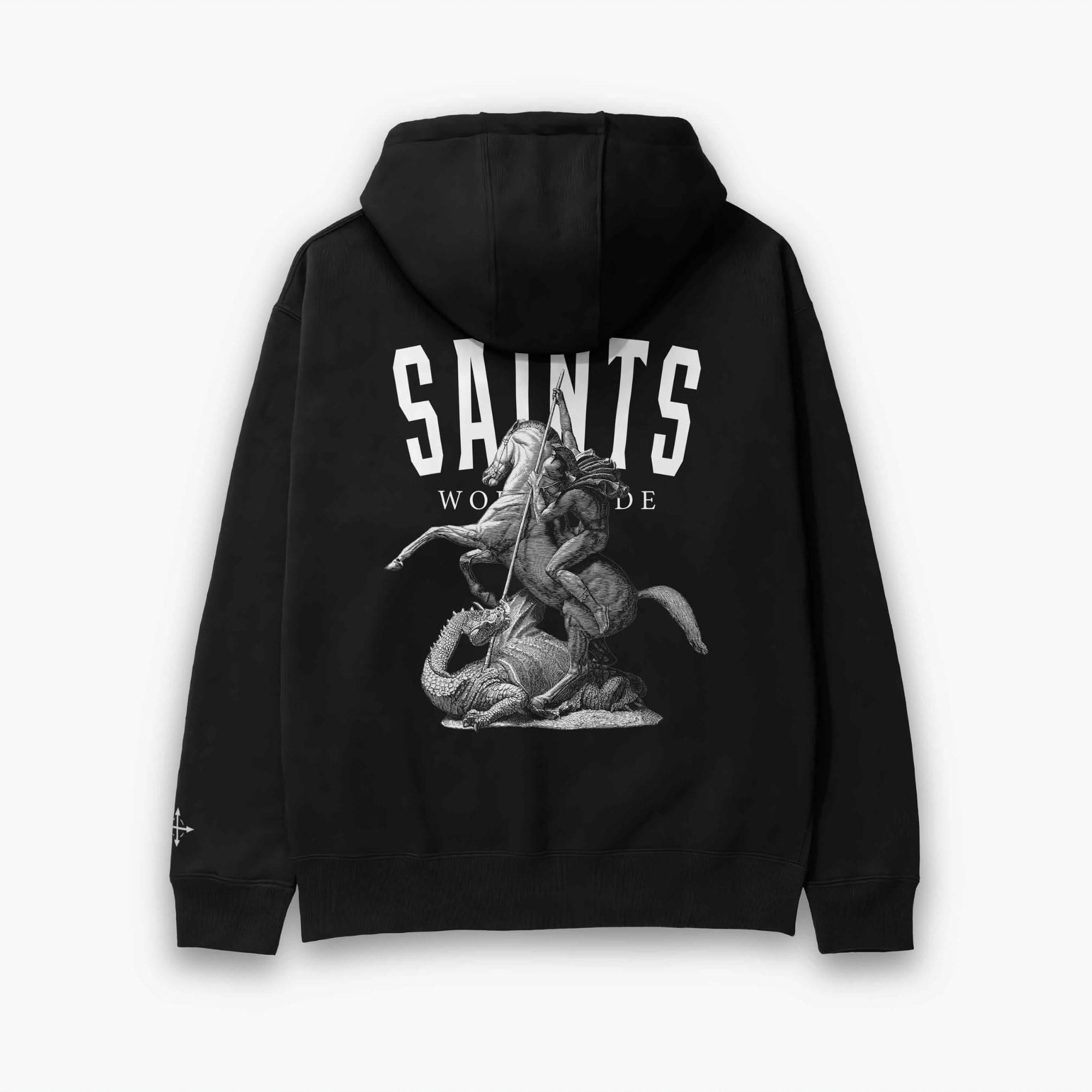SAINTS WORLDWIDE Embroidered Hoodie - Black - Standard of Eternity