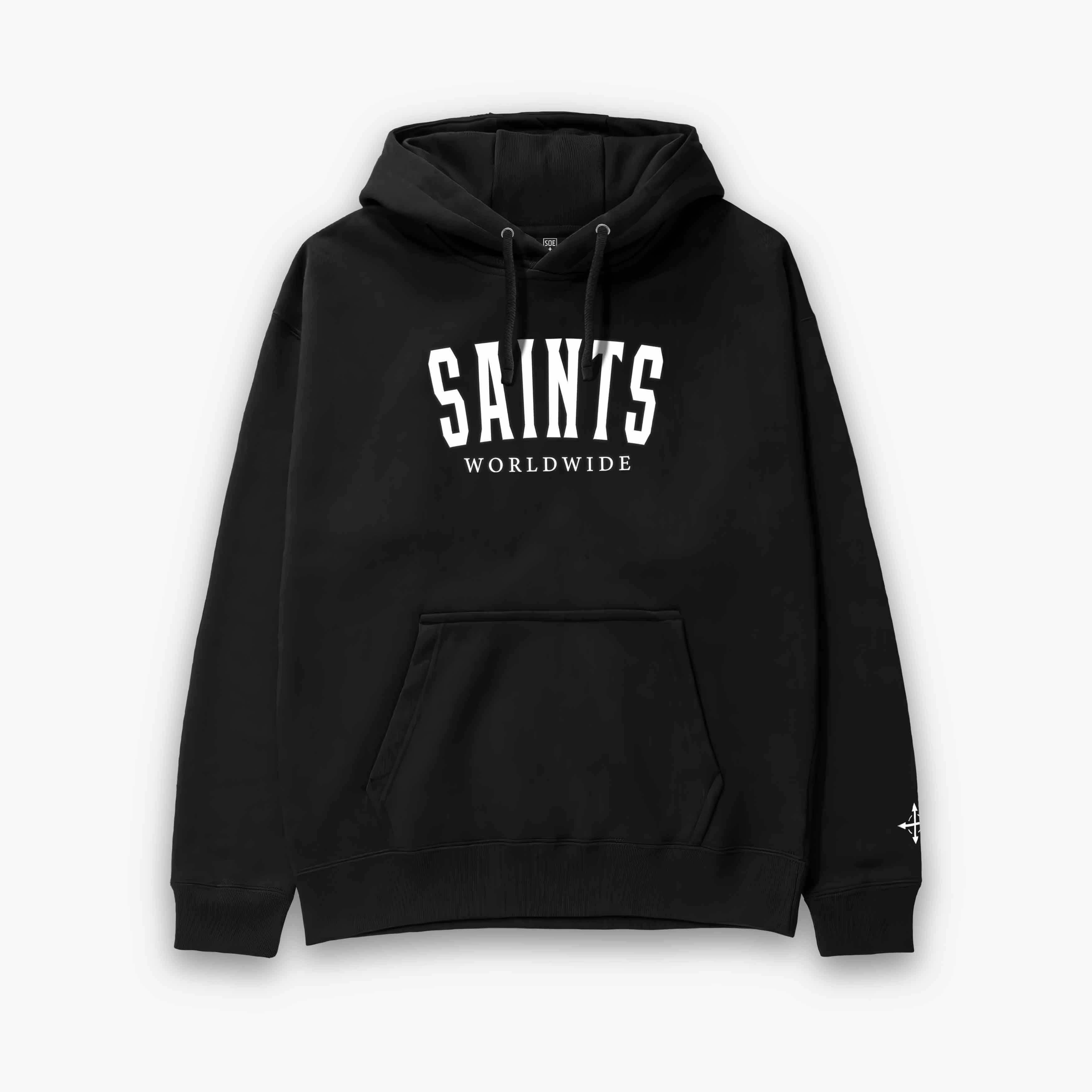 SAINTS WORLDWIDE Embroidered Hoodie - Black