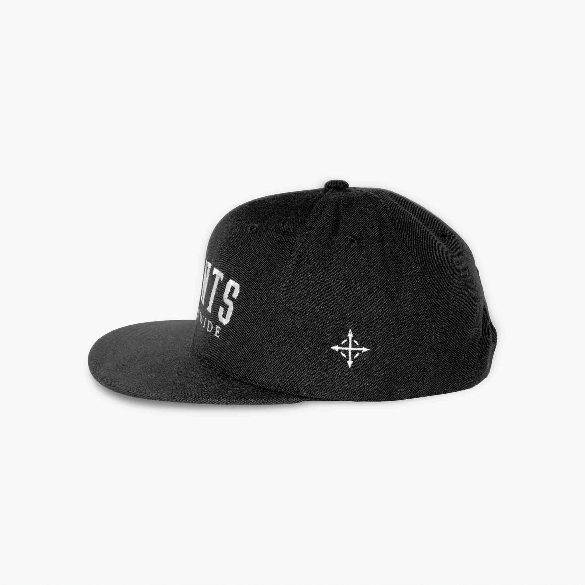 SAINTS WORLDWIDE Black Embroidered Christian Snapback - Standard of Eternity