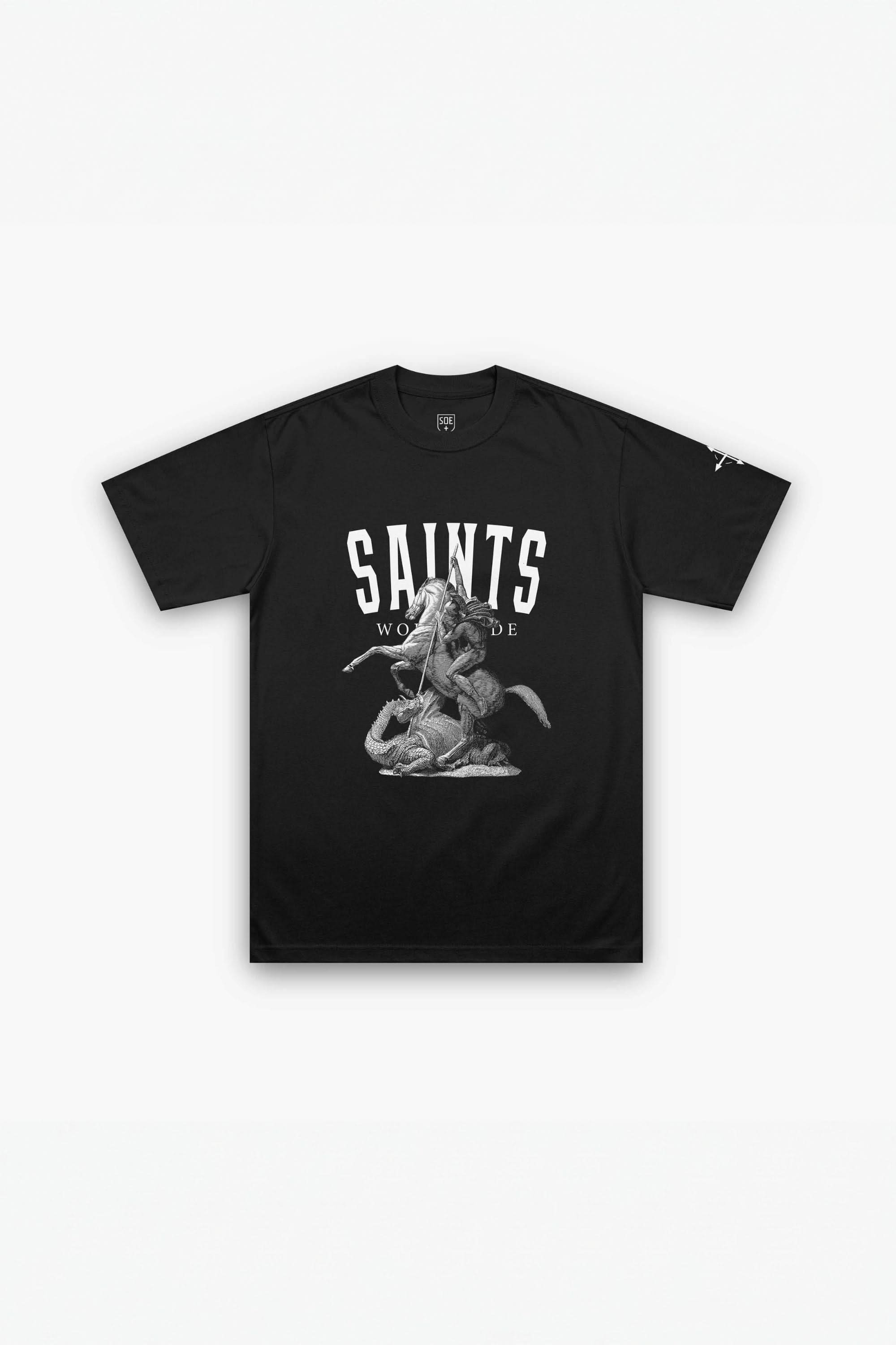SAINTS WORLDWIDE – Black Christian T-Shirt - Standard of Eternity